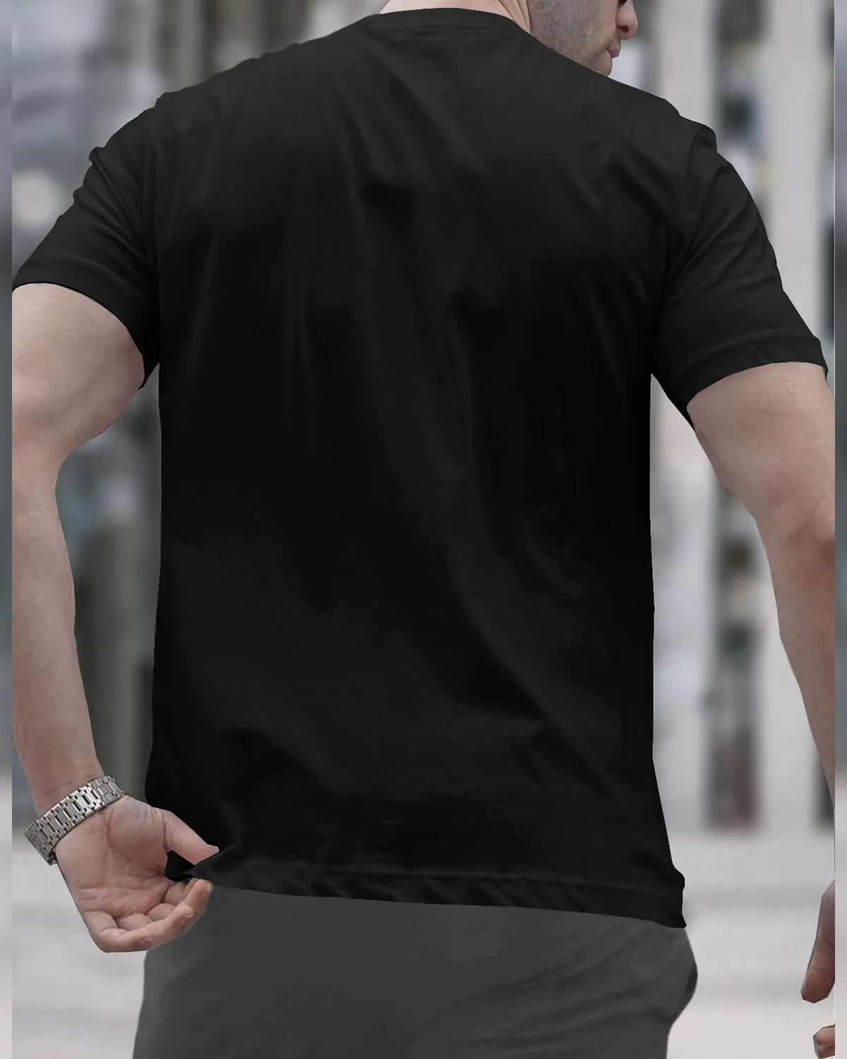 Black Half Sleeve Round Neck Printed T-shirts - 3 Variants