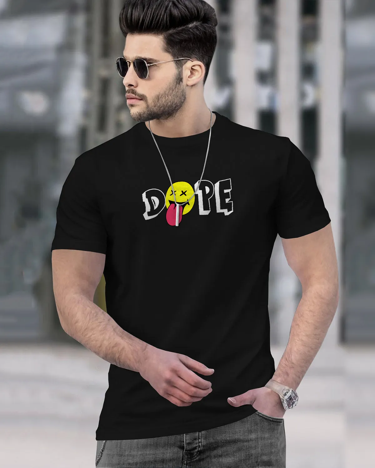 Black Half Sleeve Round Neck Printed T-shirts - 3 Variants