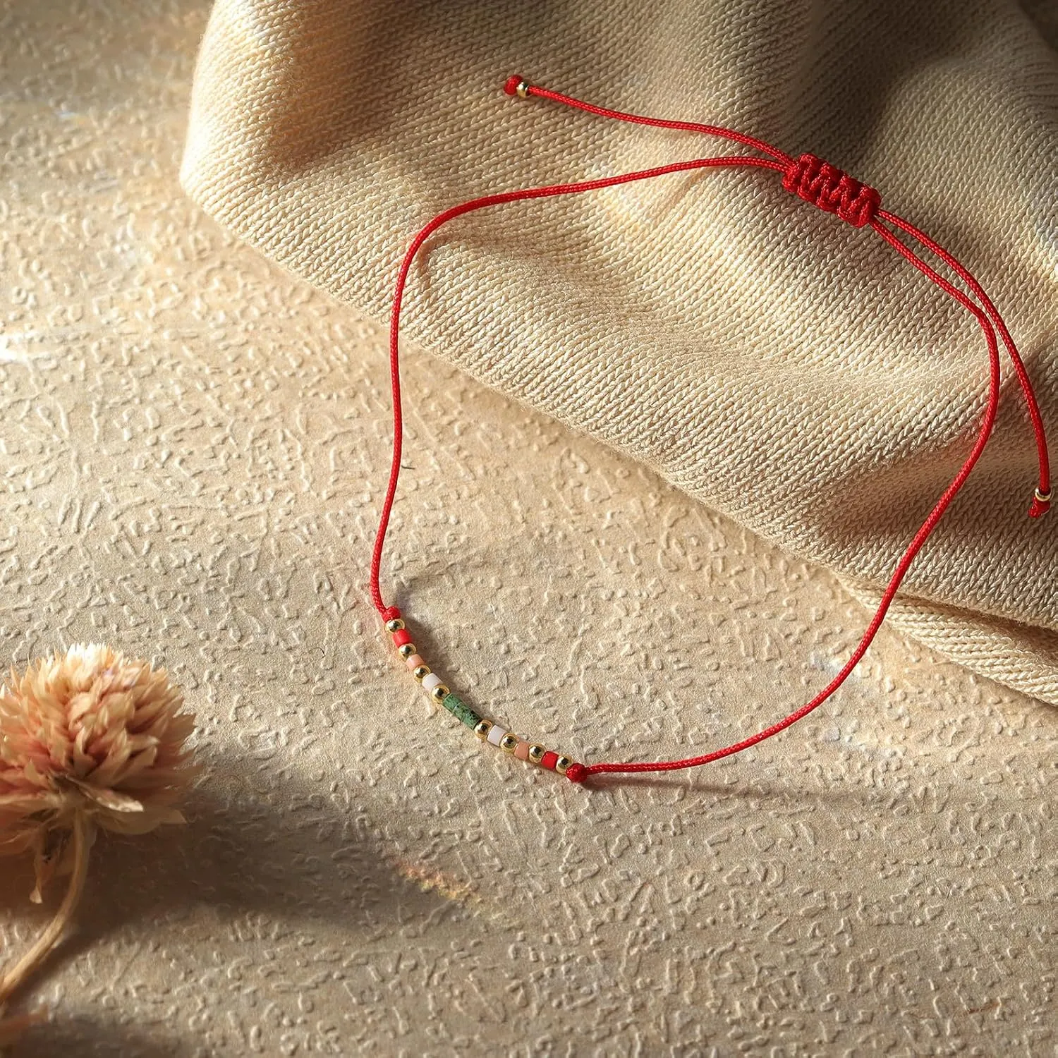 Bohemia Gold Seed Beads Pearl Bracelets for Women, Dainty Handmade Adjustable Boho Colorful Friendship Strand Bracelet Summer Beach Jewelry Gift