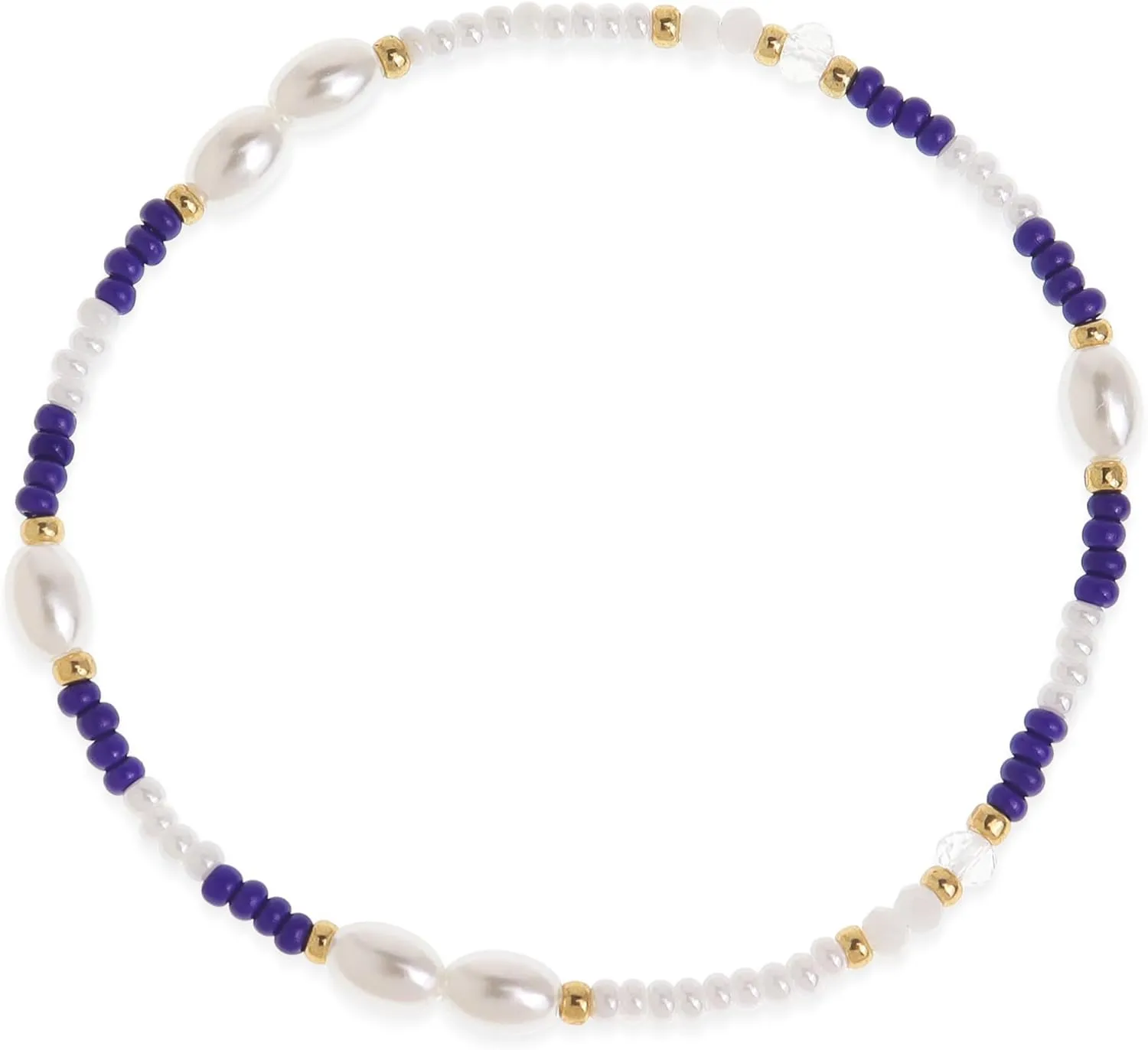 Boho Seed Beads Stack Bracelets for Women, Dainty Handmade Freshwater Pearl Gold Beaded Stretch Friendship Bracelets Prom Jewelry Gift.
