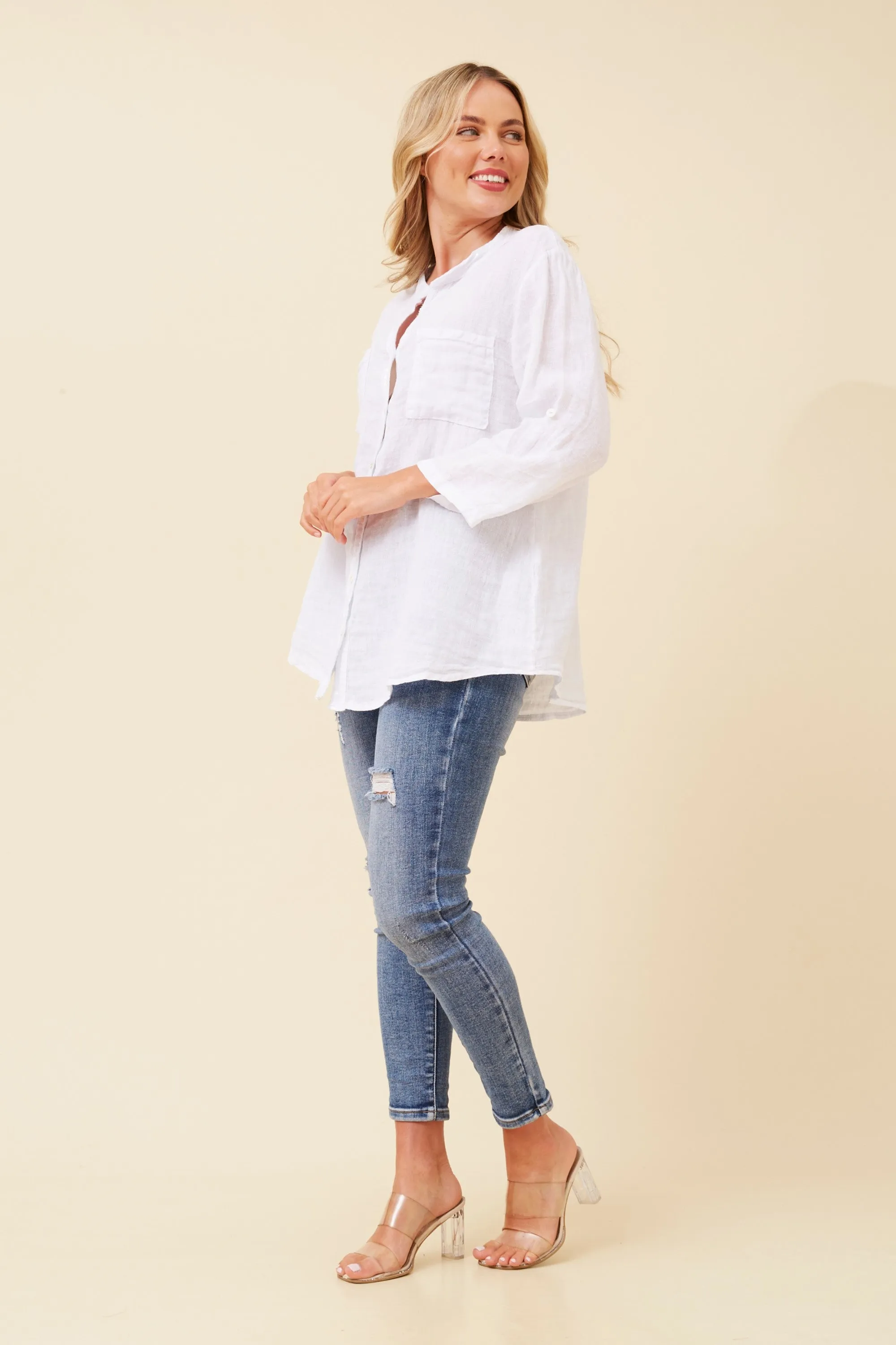 Botegga Sequin Linen Shirt