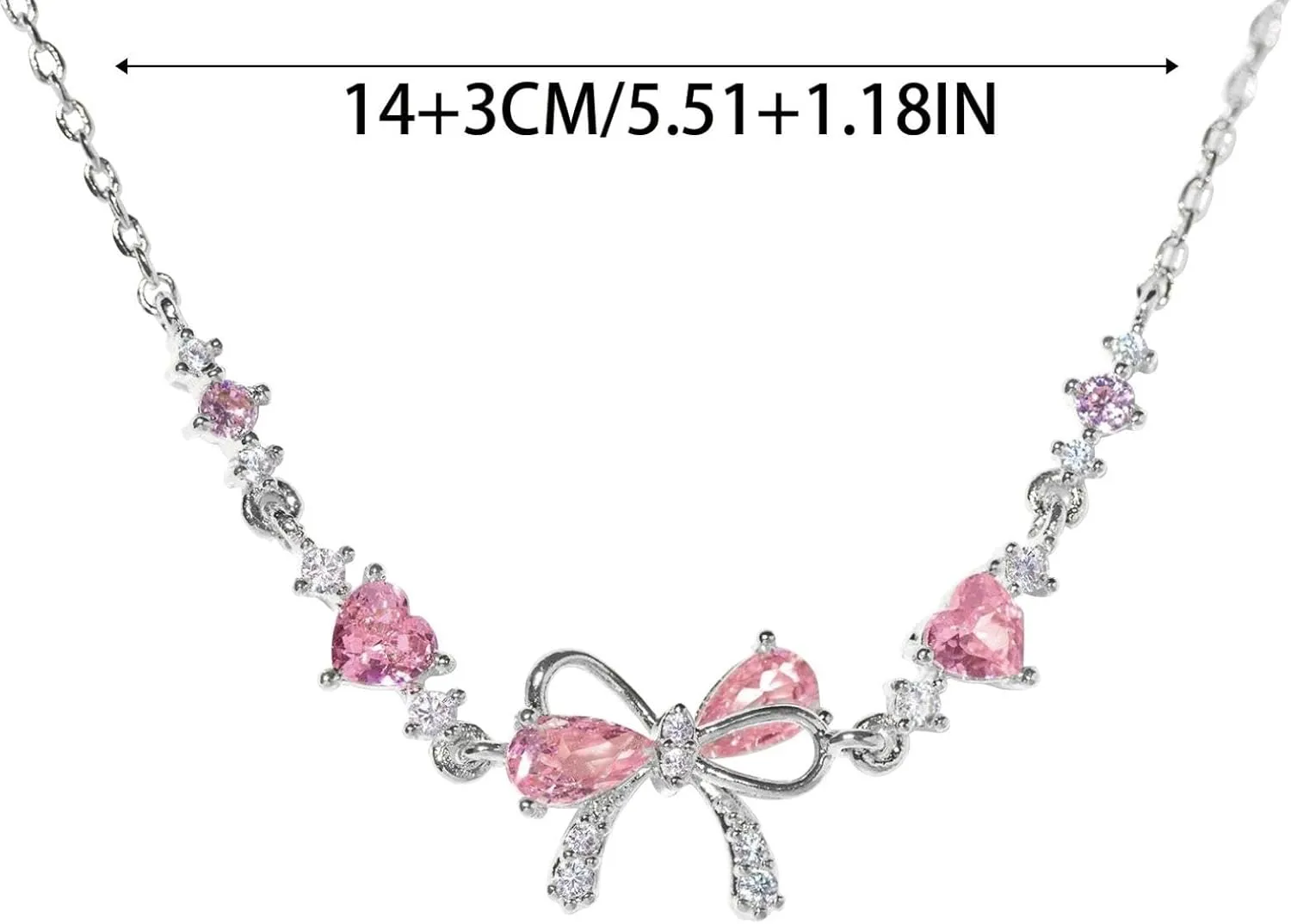 Bow Bracelet for Women - Adjustable Bow Beaded Chain Bracelet,Bow Zircon-Bracelet,Silver Pendant Jewelry Gifts for Mother's Day Wife Mom Valentines Friendship Bridesmaid Proposal