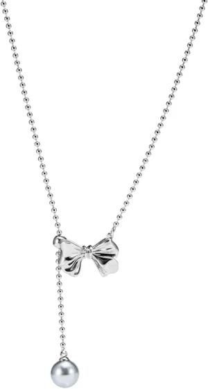 Bowknot/Snake Pendant Imitation Pearl Necklace Gorgeous Y Necklace for Women AAA Quality Alloy Fashion Jewelry Gifts for Wife Friend