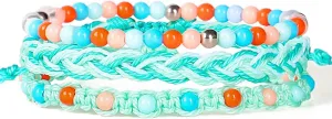 Caiyao Bohemian Beach Bead Waterproof String Bracelets Ocean Surfer Woven Braided Rope Bangle Boho Stretch Friendship Bracelets for Women Girls Jewelry