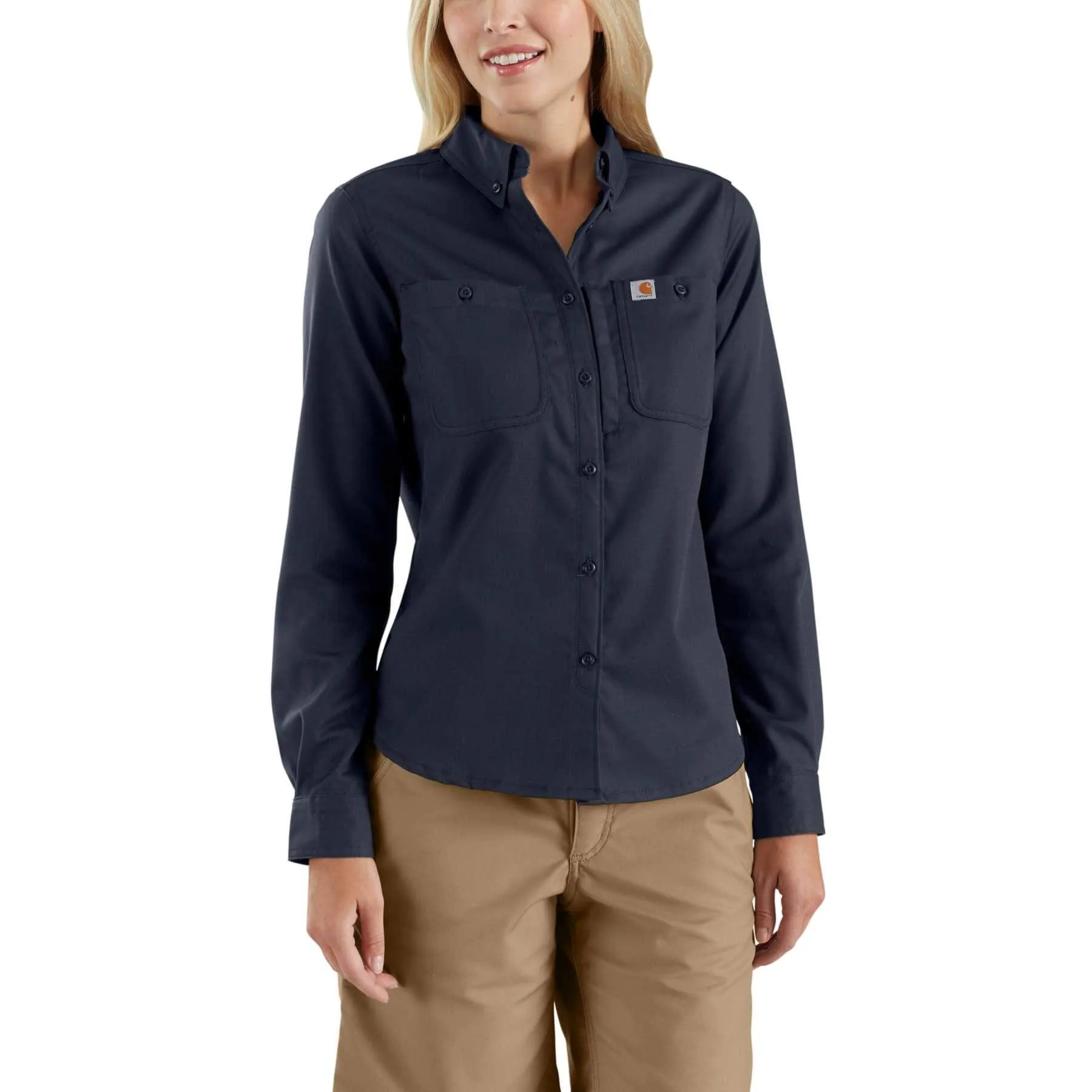 Carhartt Womens Rugged Professional Relaxed Fit Canvas Long-Sleeve Work Shirt 103106