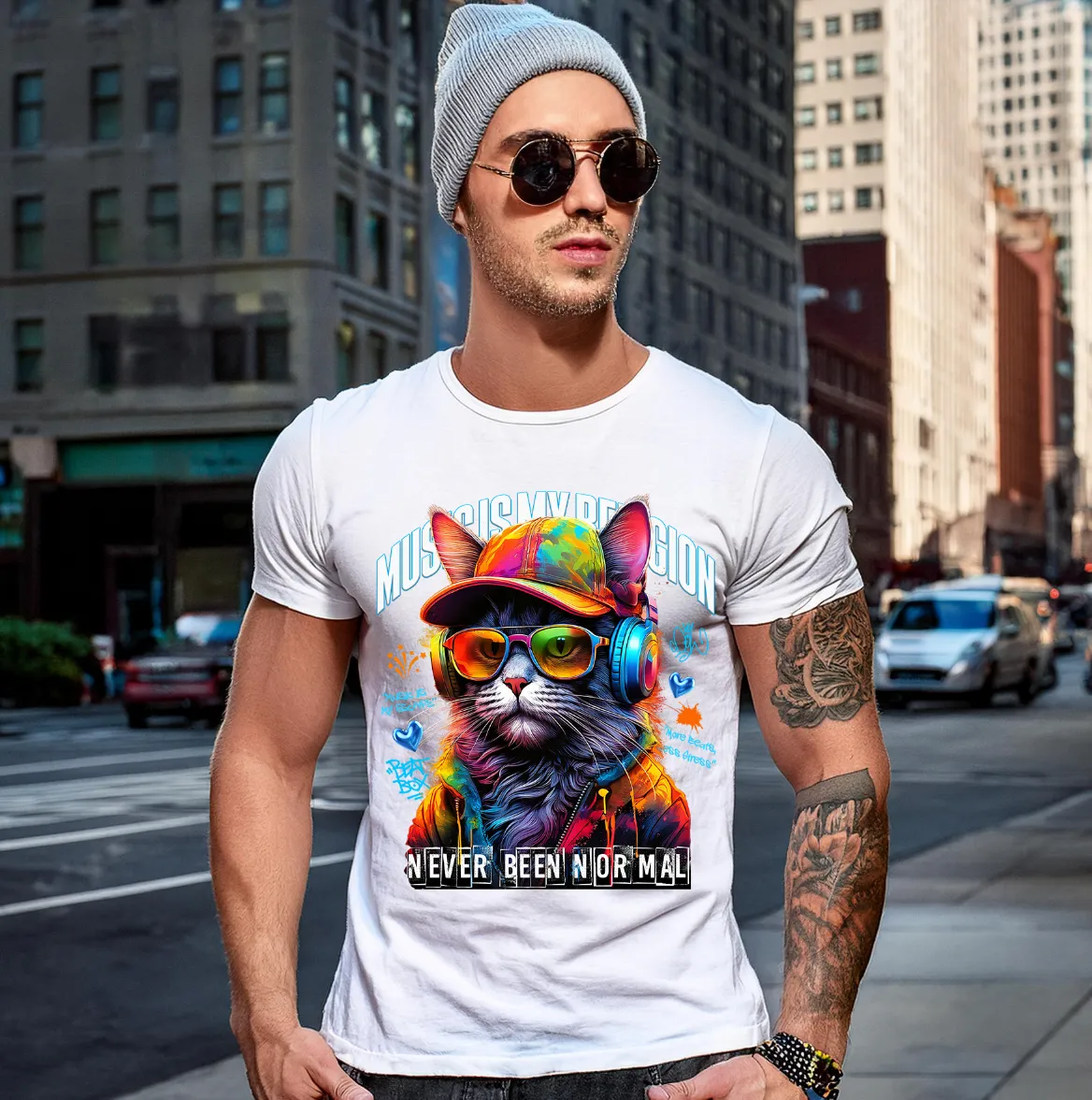 Cat Never Been Normal Art T-Shirts | GM Trademark