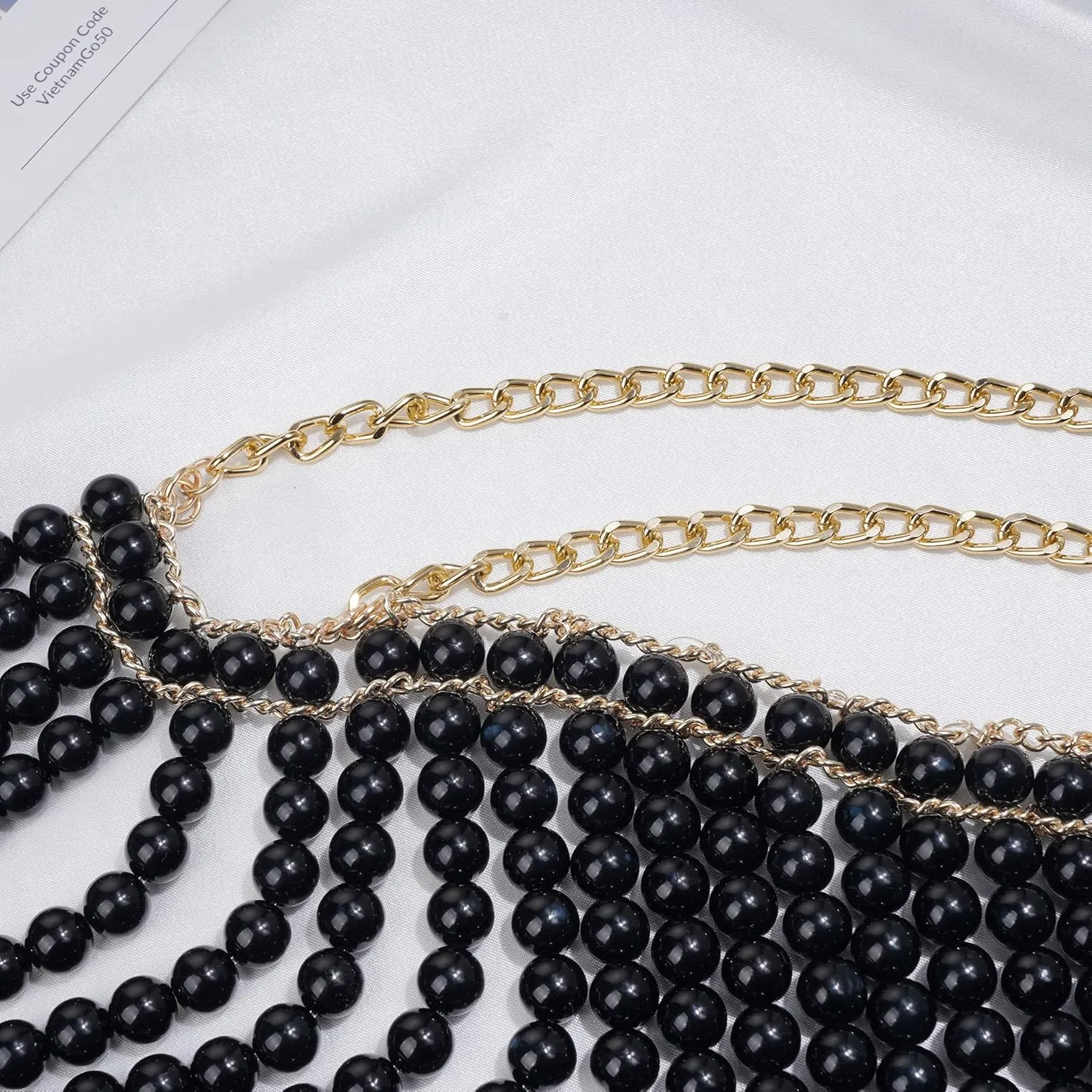 CCbodily Pearl Body Chain Bra - Fashion Shoulder Necklaces Bra Chain Body Jewelry
