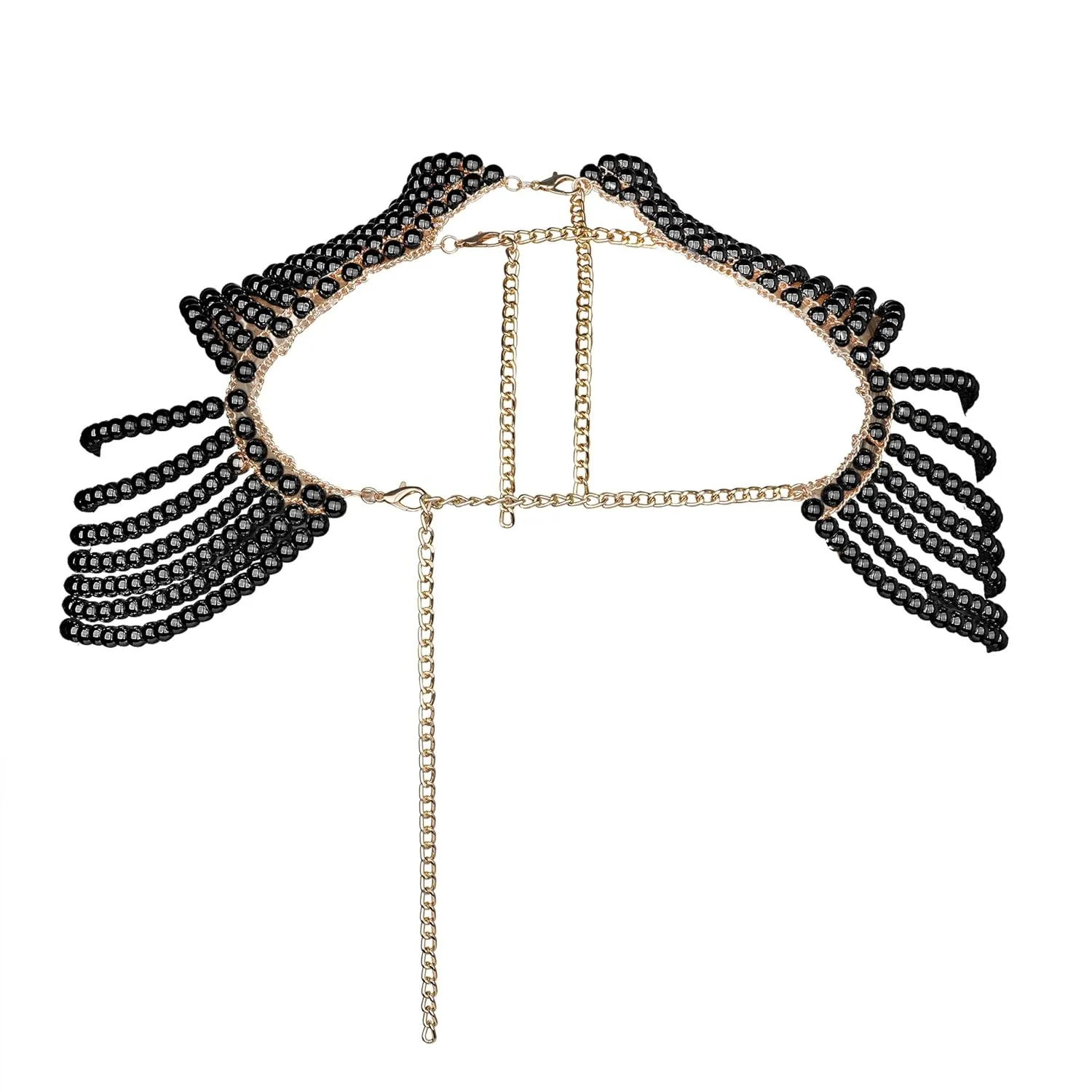 CCbodily Pearl Body Chain Bra - Fashion Shoulder Necklaces Bra Chain Body Jewelry