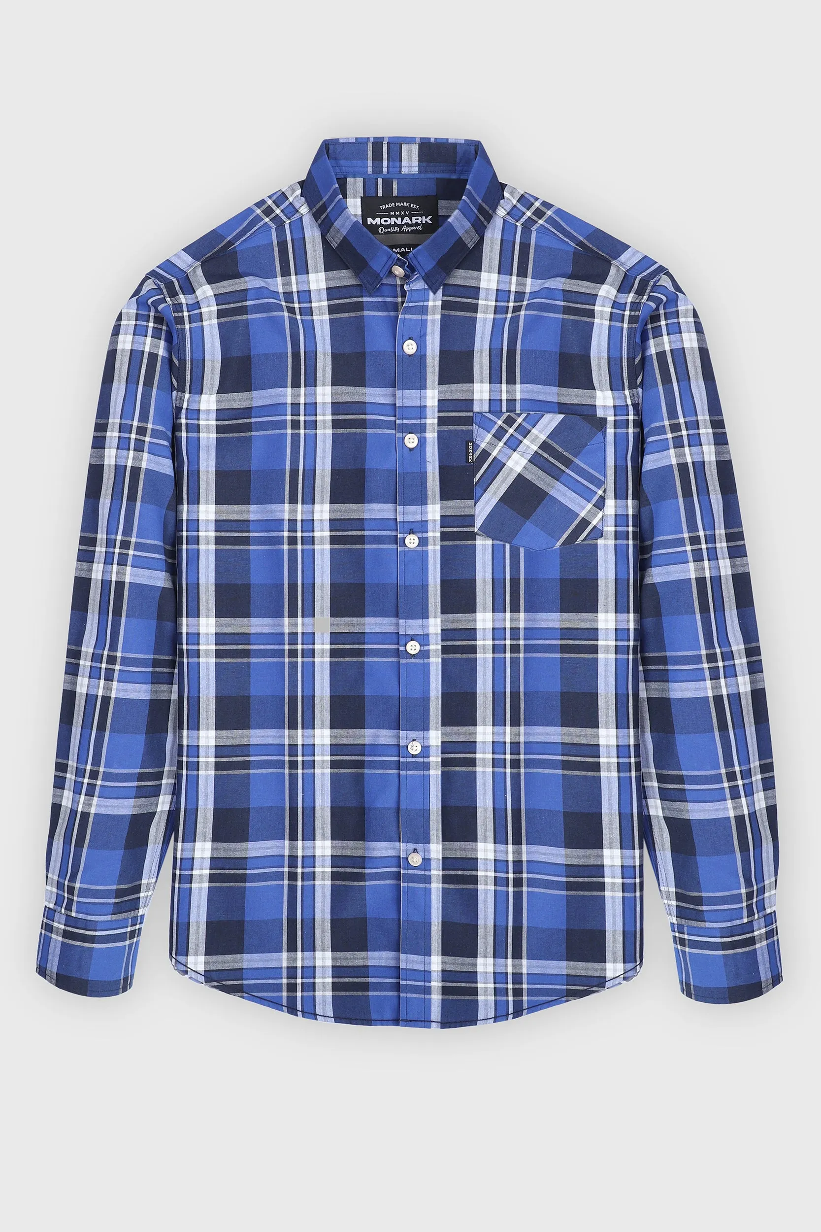CHECKED BLUE CASUAL SHIRT