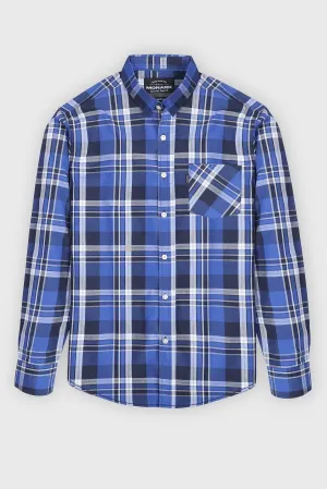 CHECKED BLUE CASUAL SHIRT