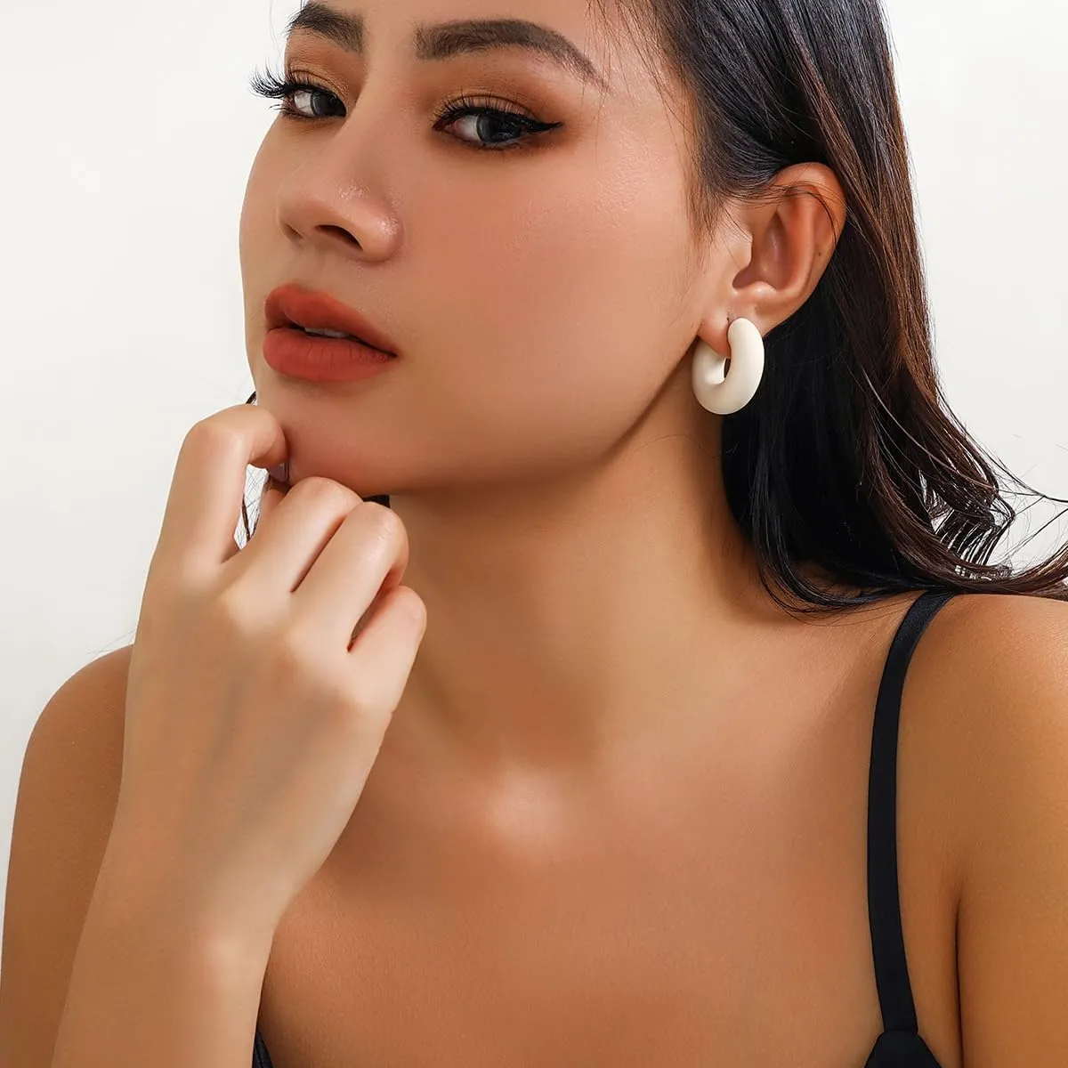 Chunky Gold Ear Cuffs for Women - Non-Piercing Clip-On Cartilage Hoop Earrings - Thick Trendy Statement Jewelry - Today's Daily Deals Clearance
