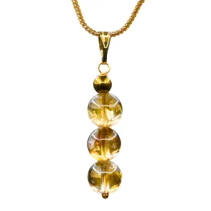 Citrine Necklace for Women, Handmade Healing Crystal Necklace with Citrine Bead - Yellow Necklace Pendant Jewelry for Women - Dainty Birthday Gifts for Women