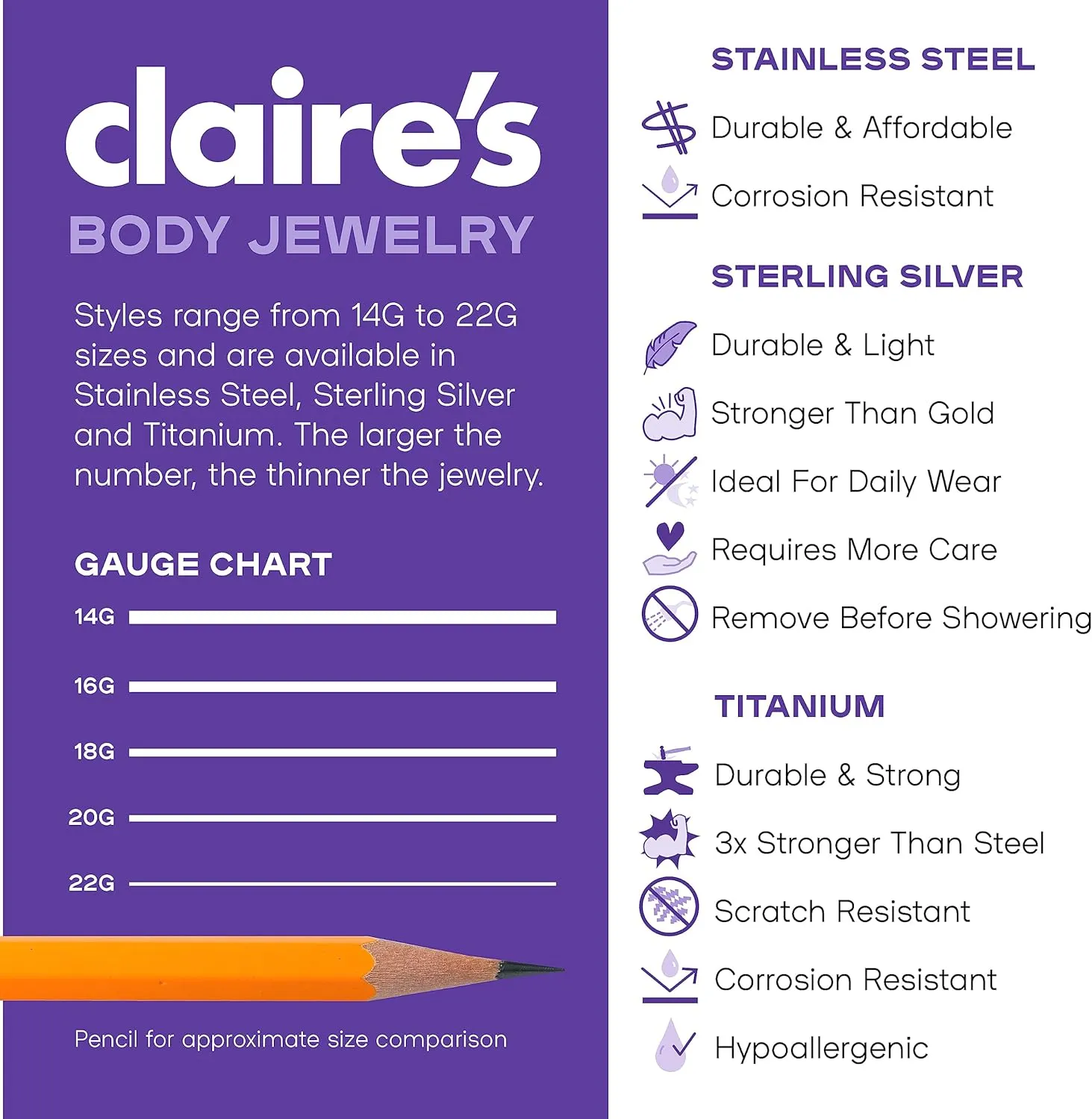 Claire's Nose Ring Stud and Hoops - Hypoallergenic Nose Piercing Exclusive Stud and Hoop Nose Rings for Women