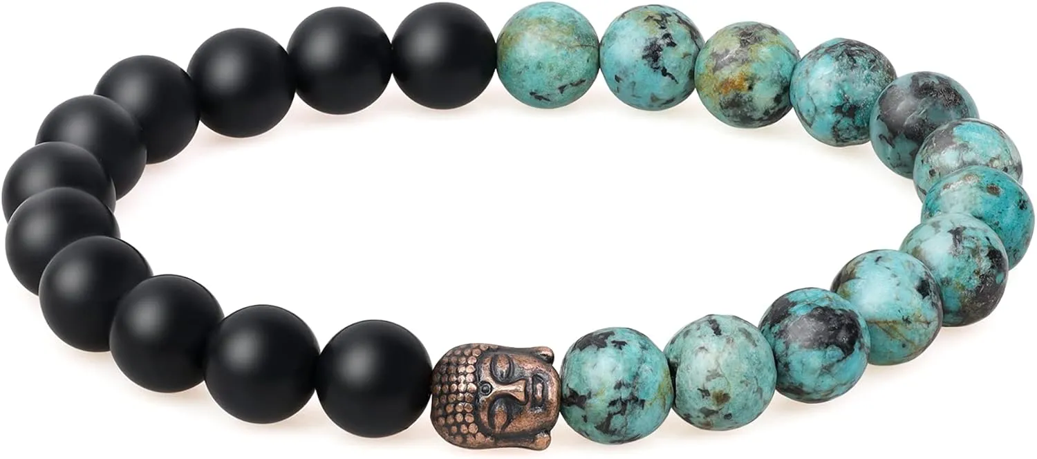 COAI Buddha Bracelet for Men Women Stone Beaded Bracelet