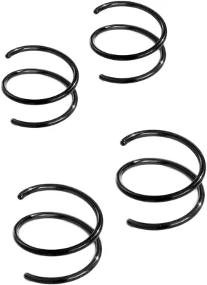 COLORFUL BLING Stainless Steel Double Hoop Nose Rings for Single Piercing Spiral Nose Rings Cartilage Twist Nose Hoops for Women Nostril Piercing Jewelry