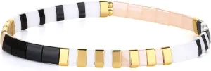 CQUAN CHI Women Tila Bead Stretch Bracelet Handmade Stackable Friendship Bracelets Bangle