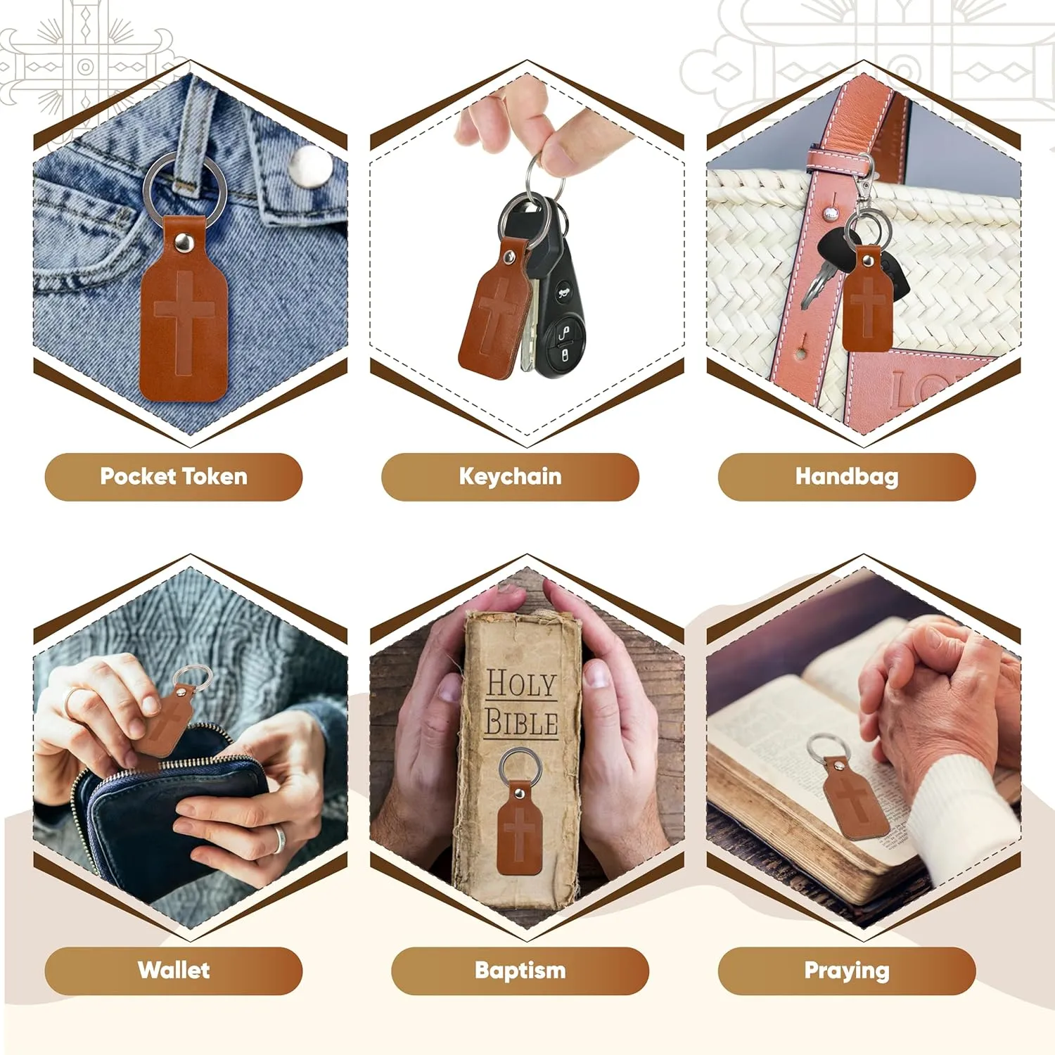 Cross Keychain with NFC Technology, Christian Keychains for Men and Women, Cross Key Chain for Faith and Inspiration