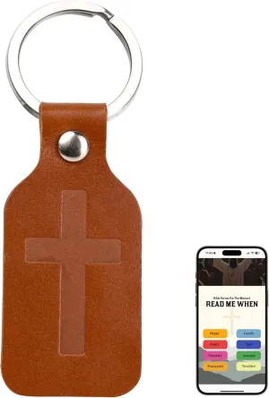 Cross Keychain with NFC Technology, Christian Keychains for Men and Women, Cross Key Chain for Faith and Inspiration