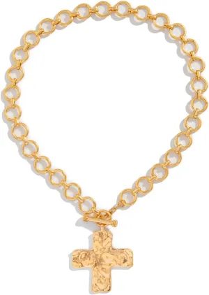 Cross Necklace cross necklace for women Vintage Style Chunky Gold Necklace Cross Pendant Necklace Gold Chunky Chain Necklace