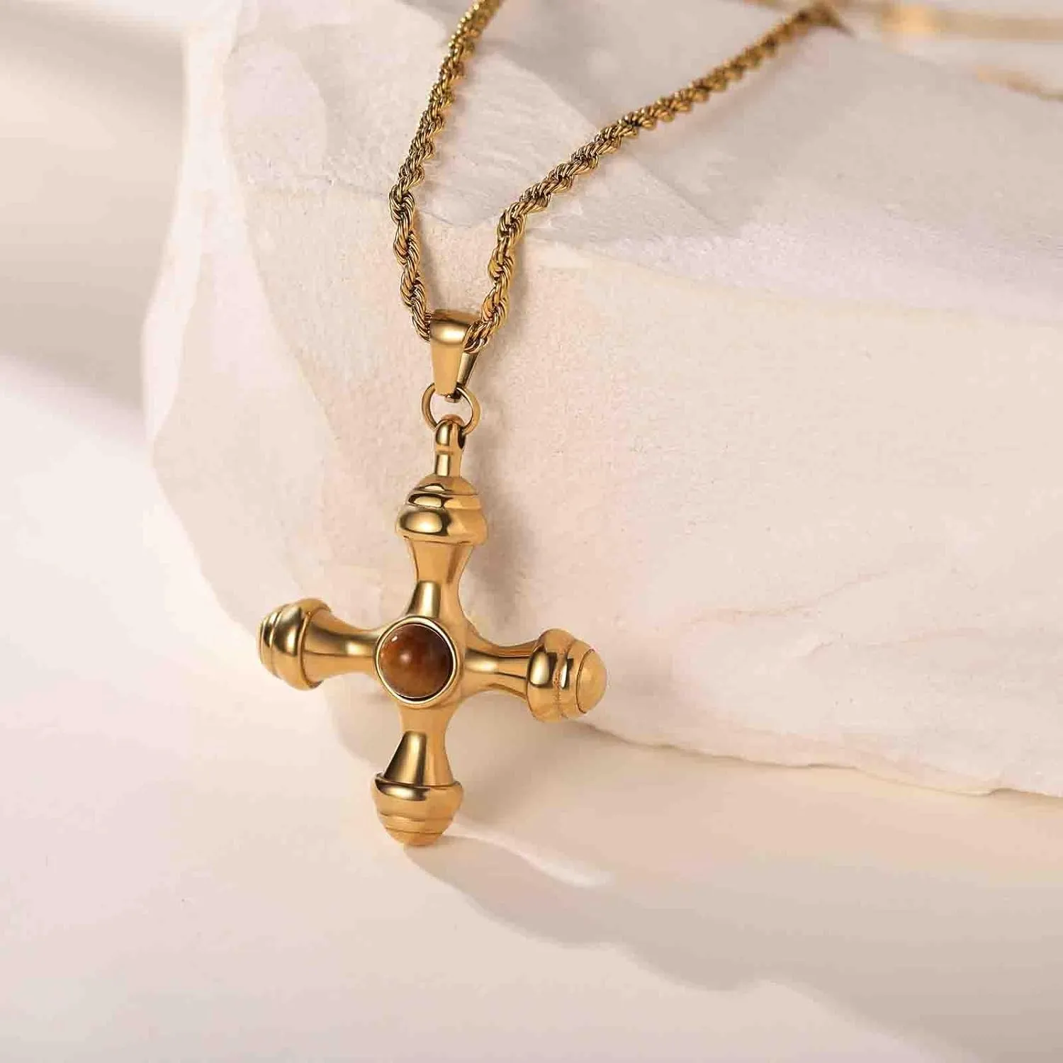 Cross Necklace for Women,Cross Crucifix Pendent Necklace Stainless Steel Cross Necklace Dainty Chain Necklace for Women on Anniversary Birthday Chrismas