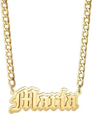 Custom Chain for Men, Name Necklace Personalized for Men, Custom Name Plate Necklace, Father's Day Jewelry Pendant Necklace Gifts for Dad Grandfather.