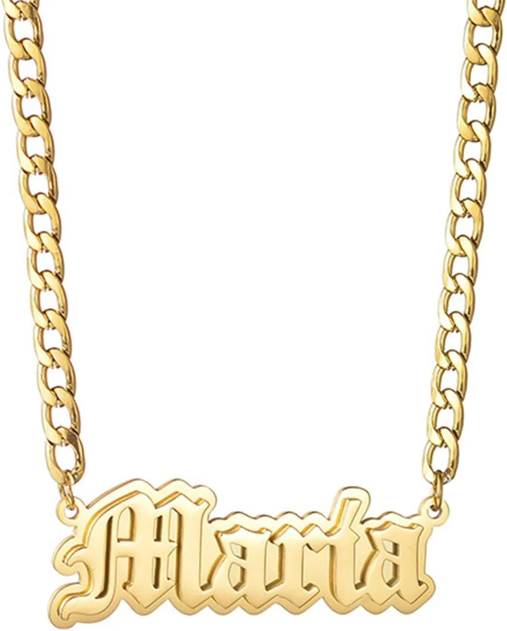 Custom Chain for Men, Name Necklace Personalized for Men, Custom Name Plate Necklace, Father's Day Jewelry Pendant Necklace Gifts for Dad Grandfather.
