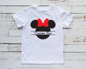 Custom Name Minnie Mouse Youth T Shirt - Personalized Name Infant toddler Disney Kids T Shirts - Cool Minnie T Shirt - Personalized Name Tee