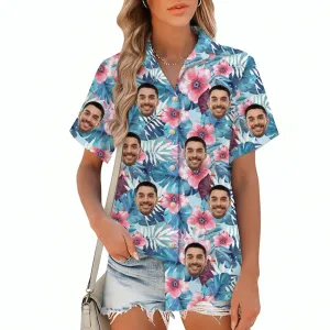 Customized Women's Shirts Casual Oversize Summer Short-Sleeved Blouses