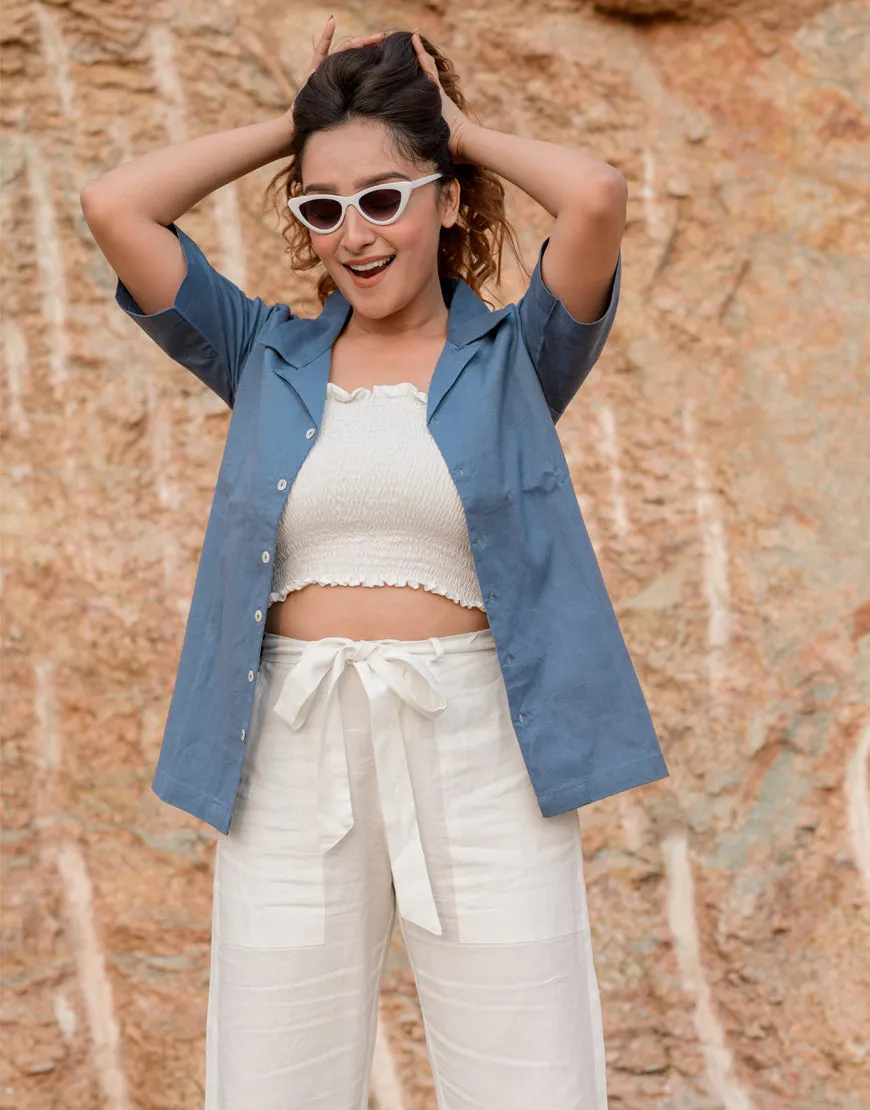 Day-Sky Blue Boxy Shirt