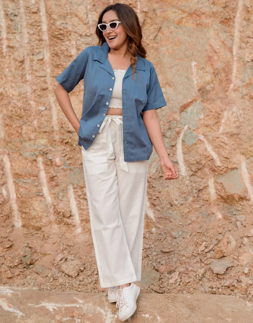 Day-Sky Blue Boxy Shirt
