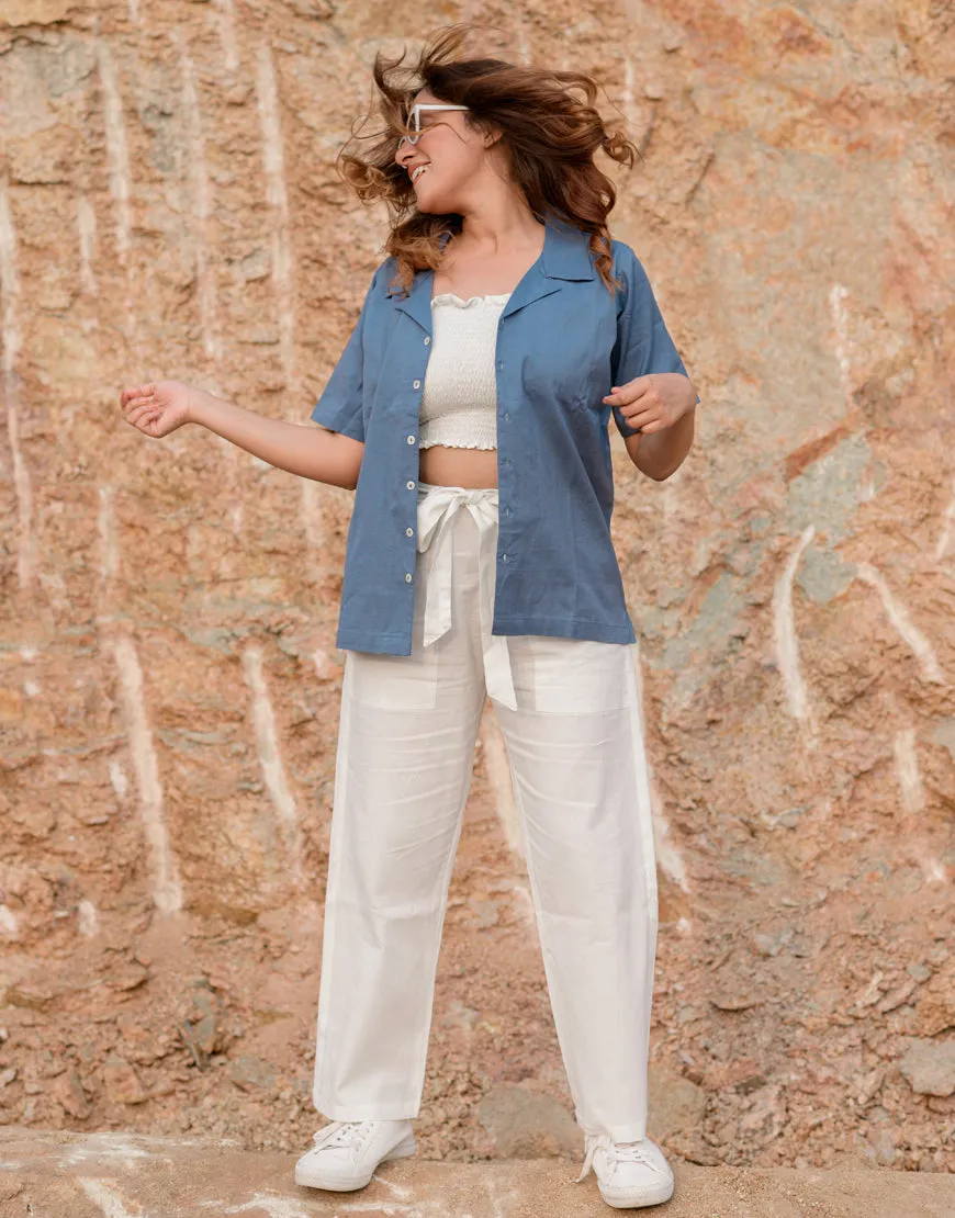 Day-Sky Blue Boxy Shirt