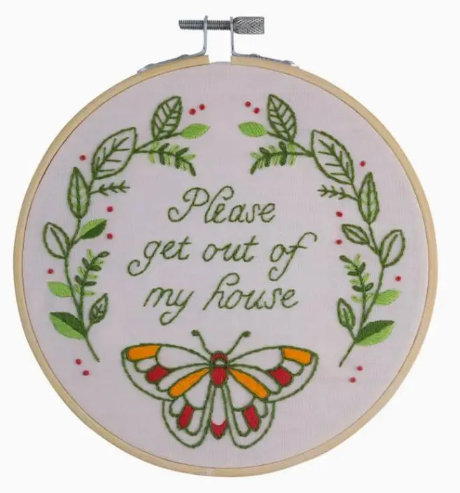 Decor - Embroidery Kit - Please Get Out Of My House