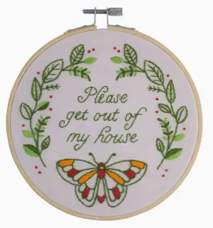 Decor - Embroidery Kit - Please Get Out Of My House
