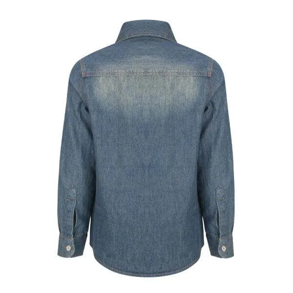 DENIM LONG SLEEVE SHIRT FOR SMALL BOYS