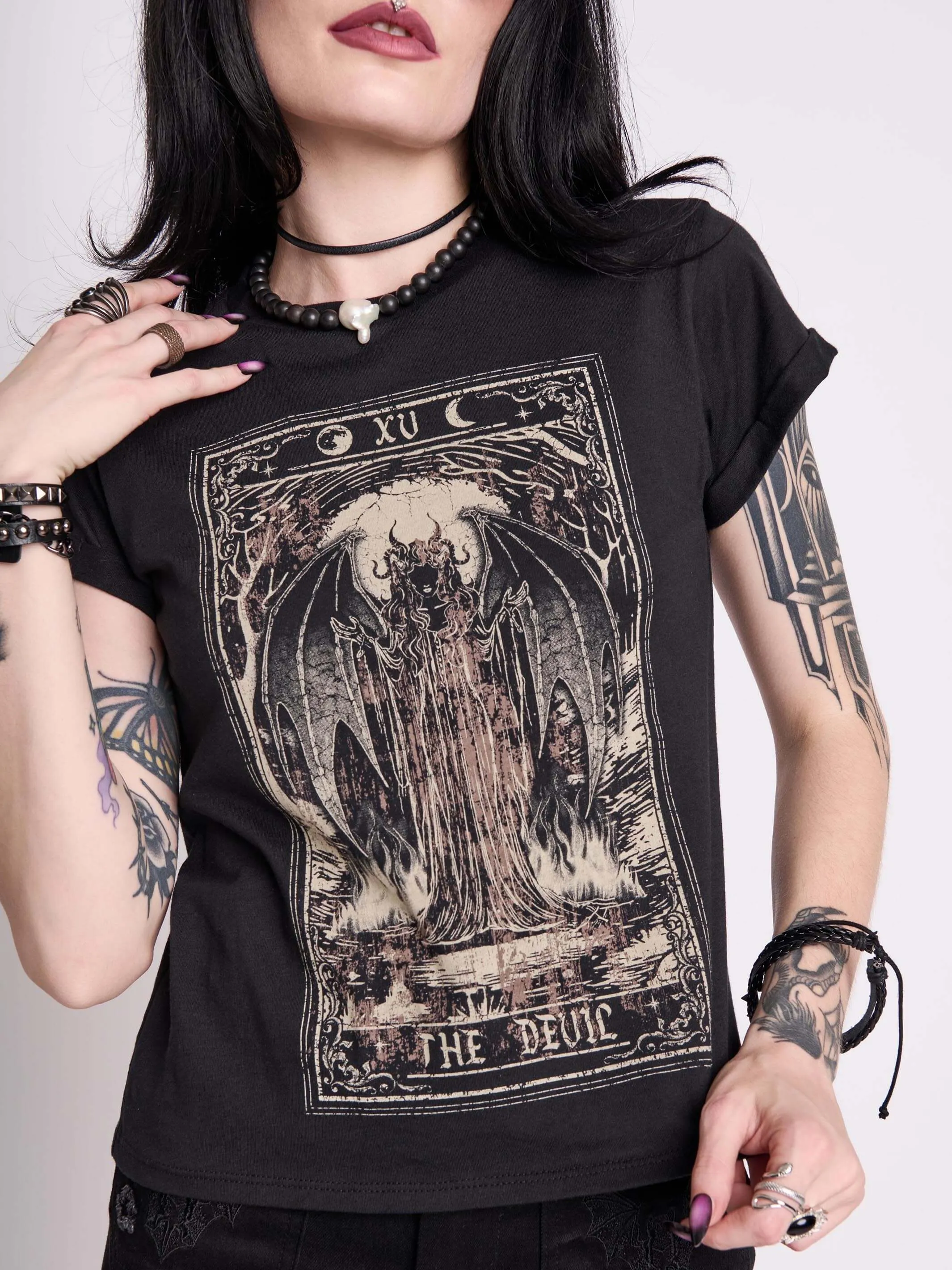 Devil Tarot Baby Tee