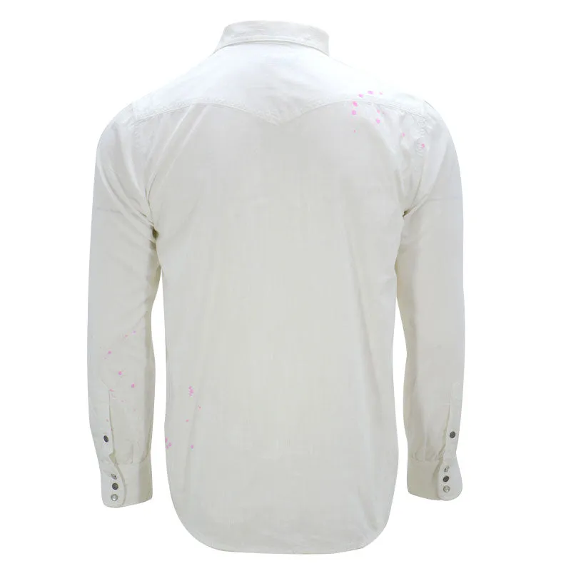 DIESEL D ROOKE Mens Shirts Long Sleeve Regular Fit Camicia Cotton White Shirts