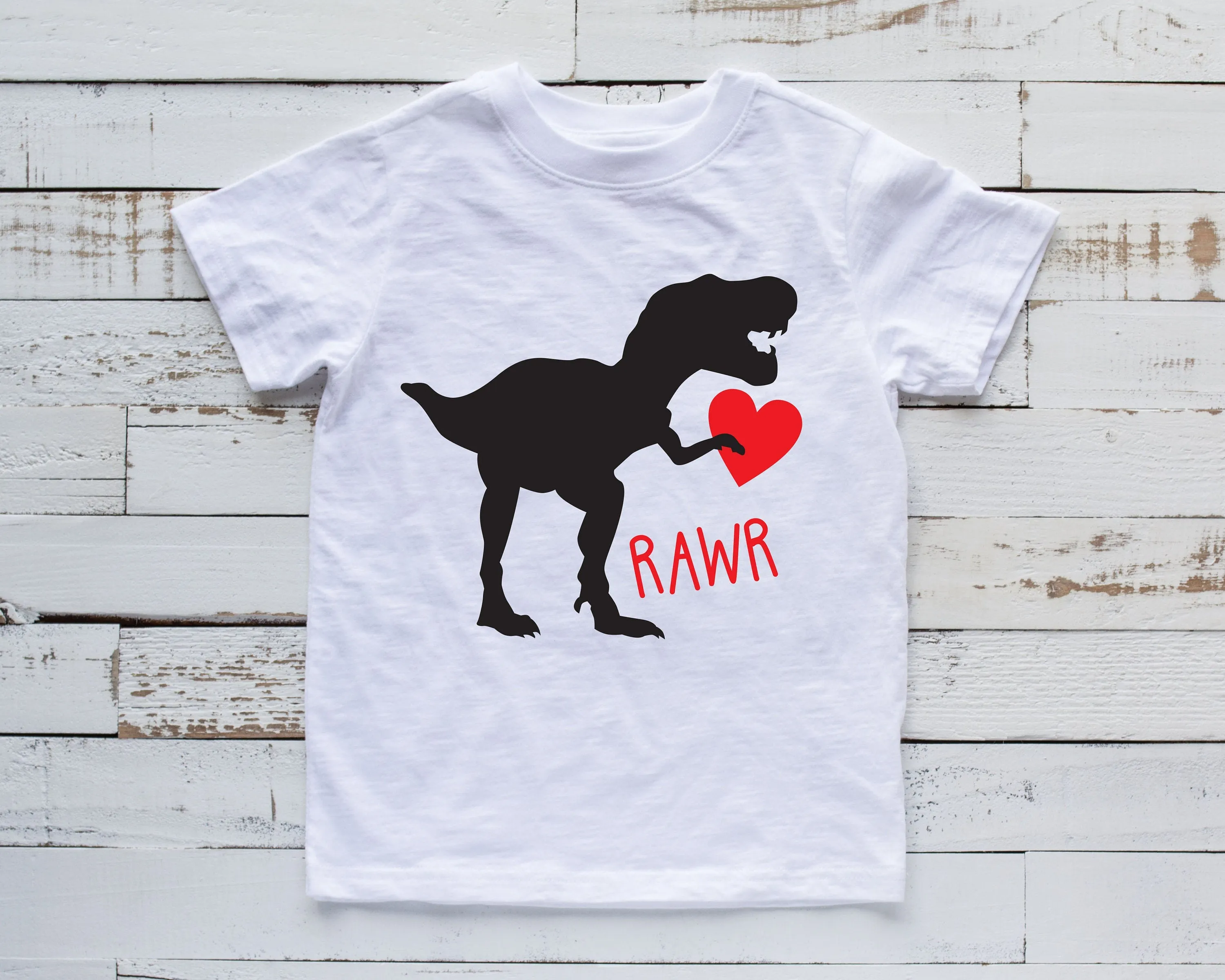 Dinosaur Love T Shirt - Valentine Shirt for Infants Toddlers Youth Kids - Love T Shirt - Rawr