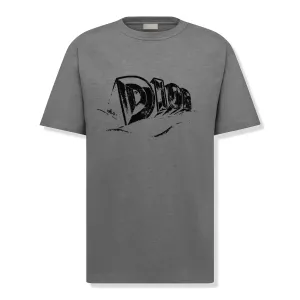 Dior Graffiti Grey T Shirt