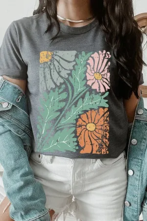 Distressed Boho flower Graphic Tee