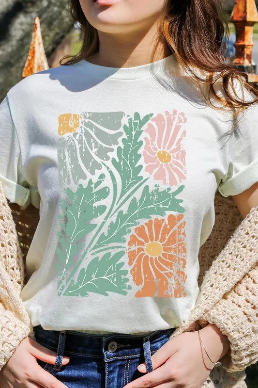 Distressed Boho flower Graphic Tee