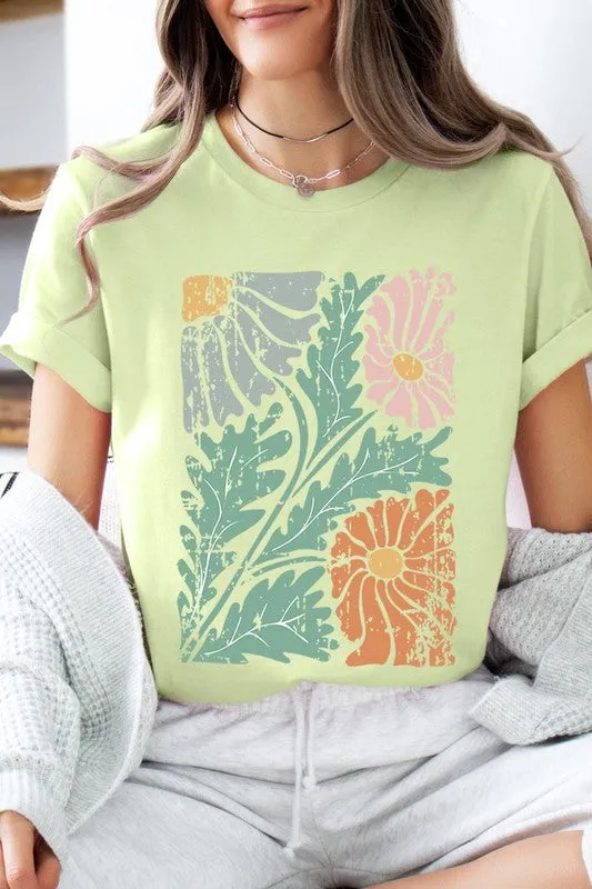 Distressed Boho flower Graphic Tee