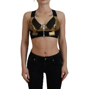 Dolce & Gabbana Elegant Cropped Top with Front Zipper