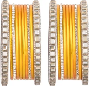 Efulgenz Indian Wedding Bridal Bangle Set CZ Crystal Plain Glossy Metal Bangle Traditional Kundan Boho Oxidized Bangle Bracelet Bollywood Fashion Jewelry for Women