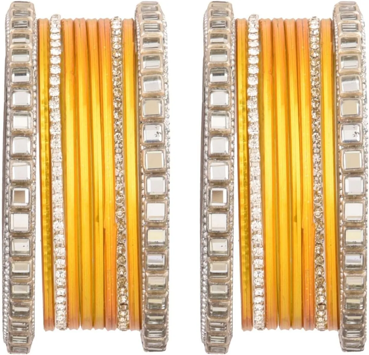 Efulgenz Indian Wedding Bridal Bangle Set CZ Crystal Plain Glossy Metal Bangle Traditional Kundan Boho Oxidized Bangle Bracelet Bollywood Fashion Jewelry for Women