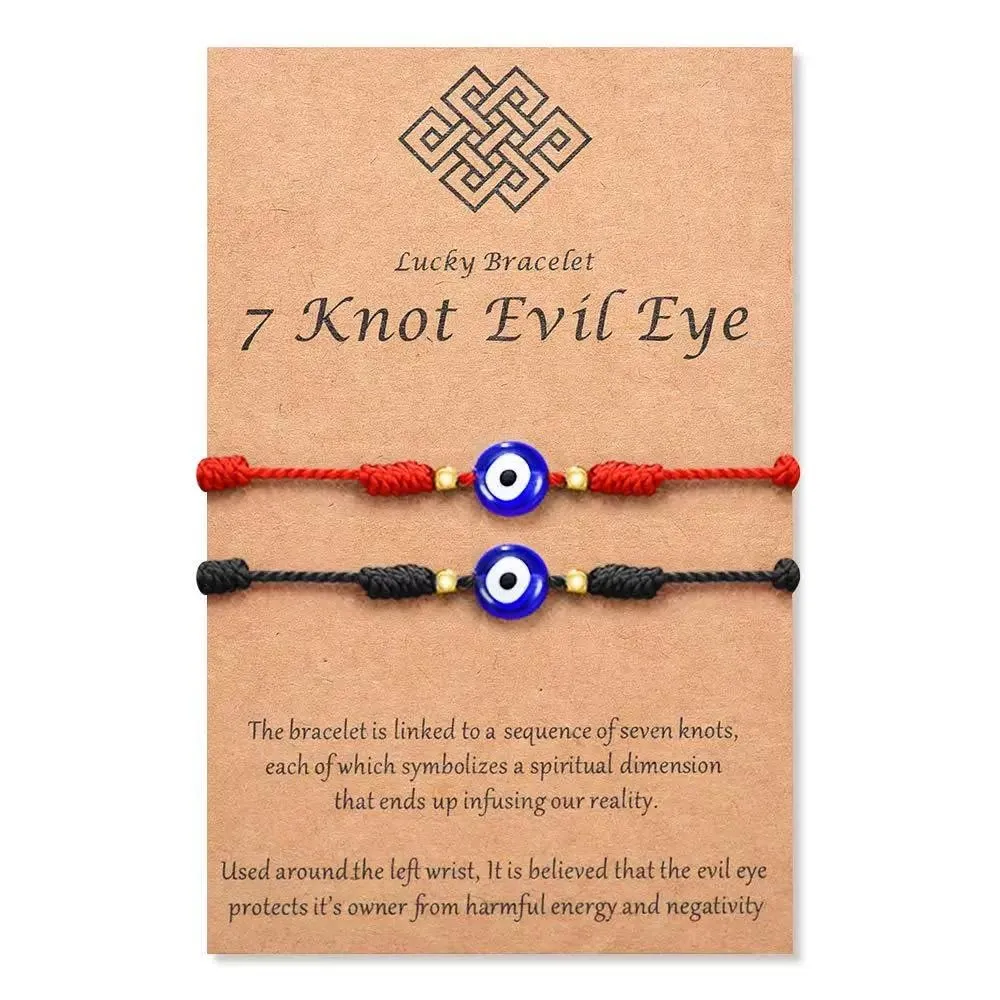 Evil Eye Bracelets for Women Men Handmade Braided Good Luck Bracelet Rope Cord Thread Friendship Bracelet Adjustable String Minimalist Jewelr Anklet Bracelet for Women Red Thread String Bracel
