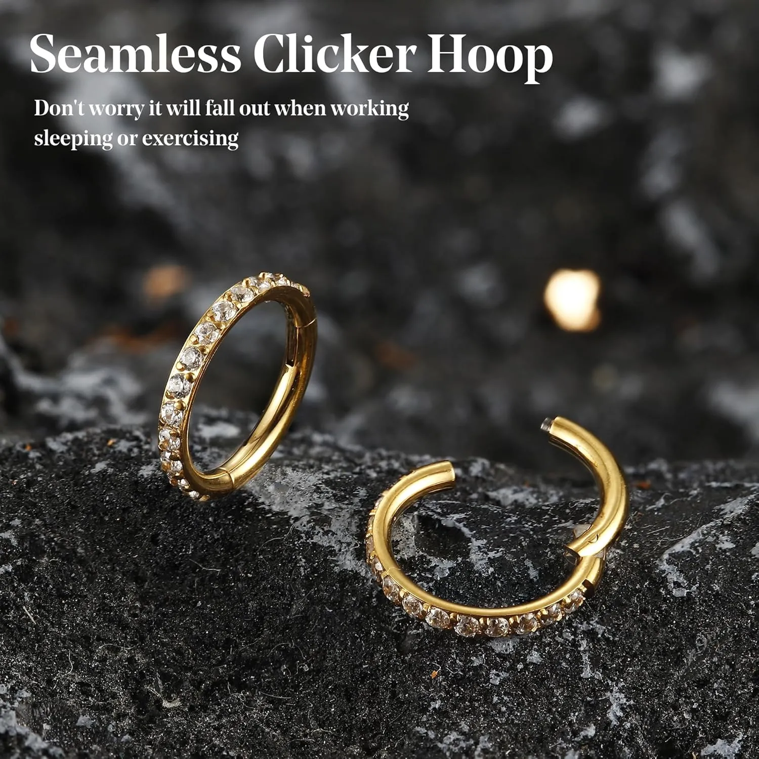 FASACCO 20G 18G 16G Cartilage Hoop Earring 316L Surgical Steel Silver Huggie Hoop Earrings Hypoallergenic Hinged Segment Rings Septum Nose Hoops Daith Conch Helix Tragus Piercing Jewelry 6mm/8mm/10mm