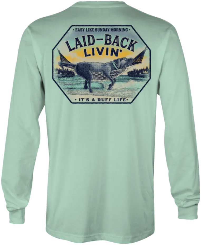 Flintstone Blk Lab Hammock Long Sleeve Performance Shirt