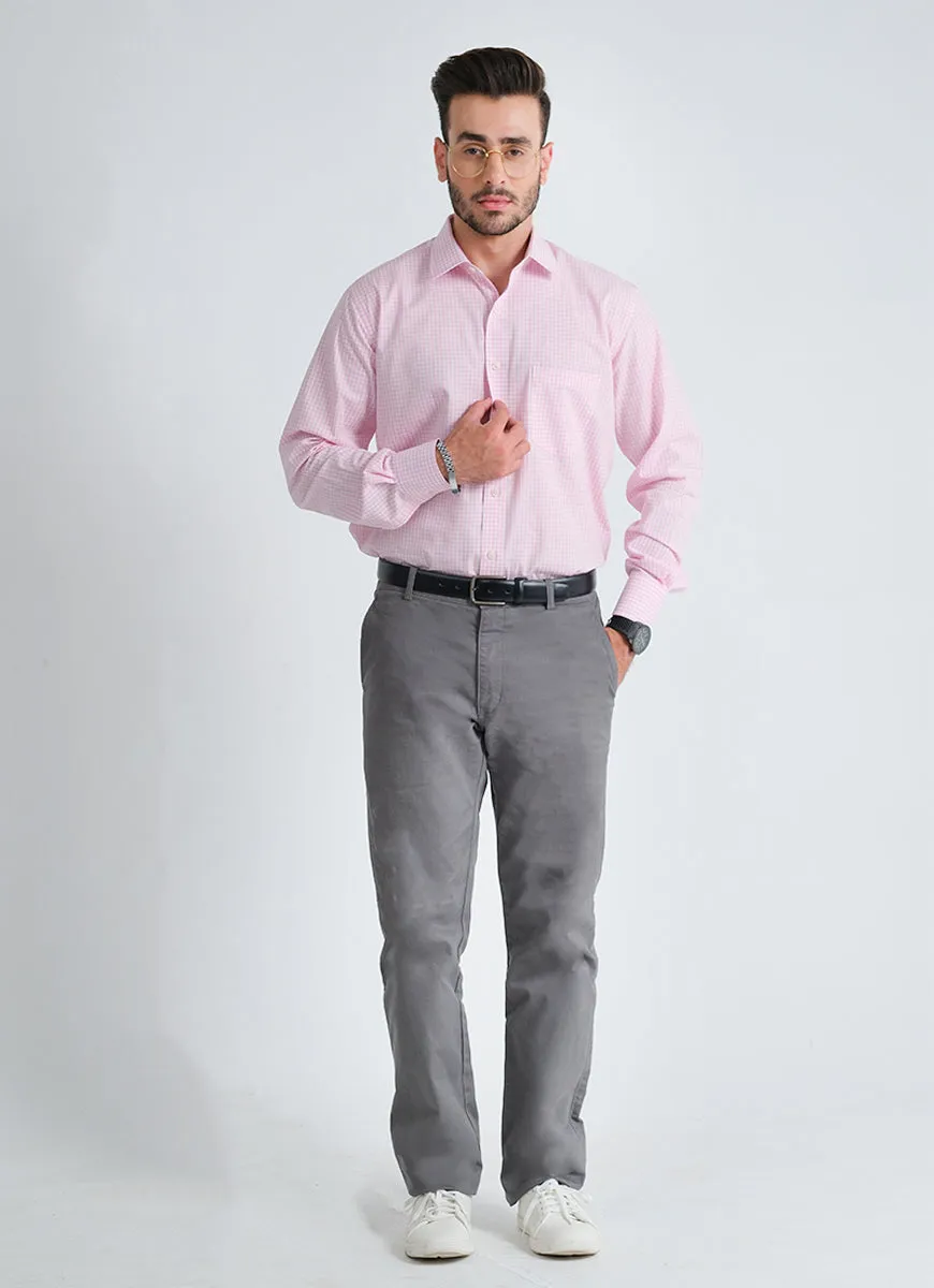 Formal Shirt - Supernova Pink & White Checks