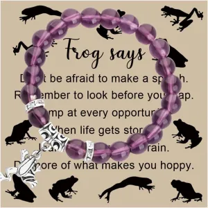 Frog Bracelet Froggy Bangle Frog Lover Gift Inspirational Frog Gift for Animal lover