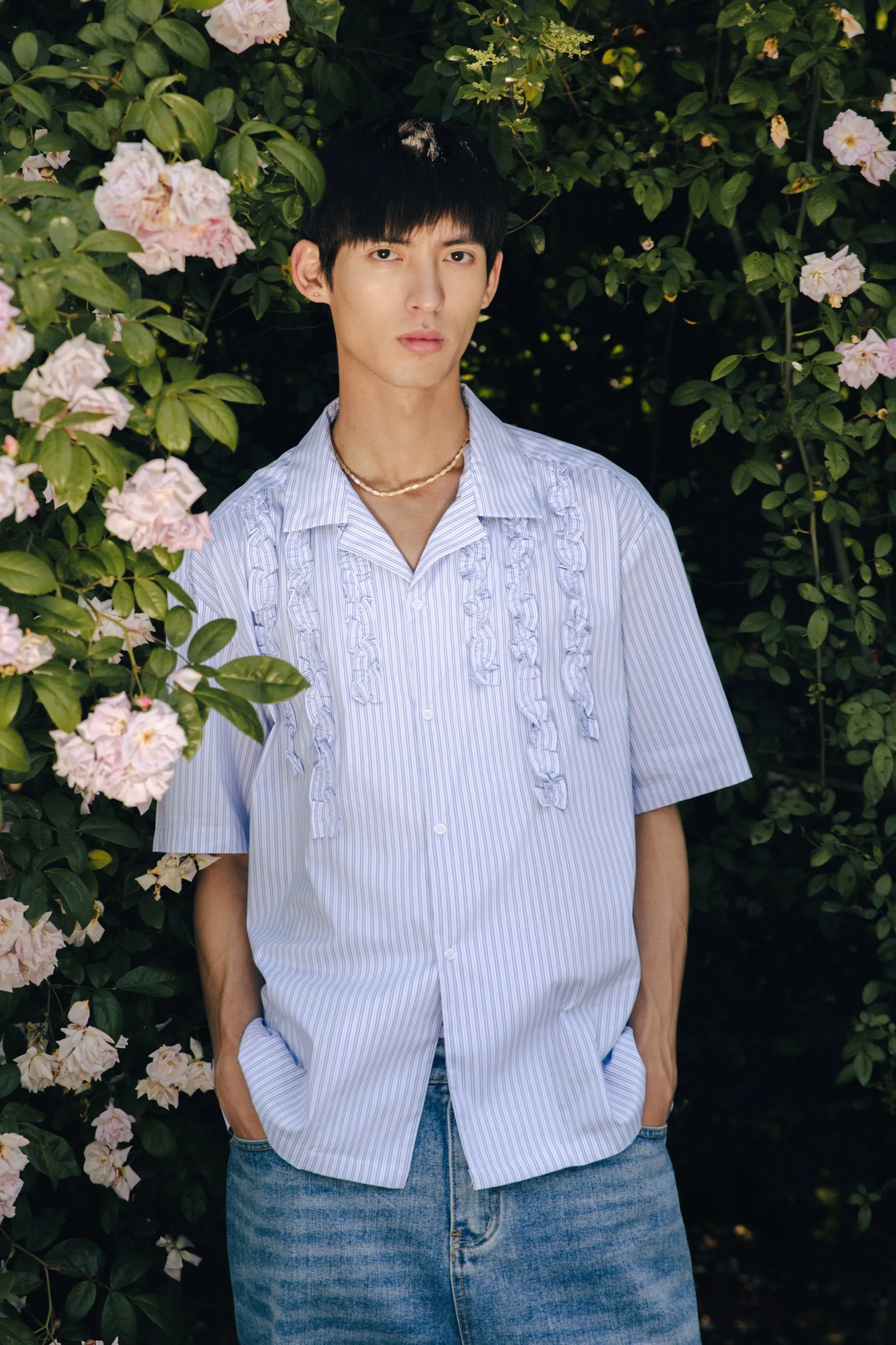 GAGNONLEE RUFFLED CUBAN SHIRT